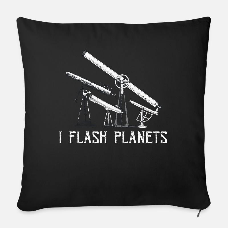 Photographie spatiale Télescope d’observation des étoiles Astronomie - Housse de coussin décorative 45 x 45 cm - noir