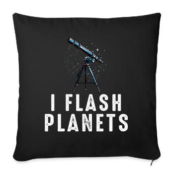 Space Photography Stargazing Telescope Astronomy - Sofa pillowcase 17,3'' x 17,3'' (45 x 45 cm) - black - Front