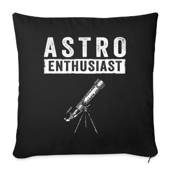 Space Photography Stargazing Telescope Astronomy - Sofa pillowcase 17,3'' x 17,3'' (45 x 45 cm) - black - Front