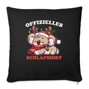 Offizelles Chemise de nuit Noël Koala - Housse de coussin décorative 45 x 45 cm - noir - Devant