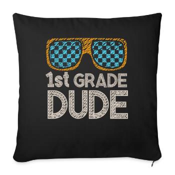Kindergarten Teacher Funny Student 1st Graduation - Sofa pillowcase 17,3'' x 17,3'' (45 x 45 cm) - black - Front