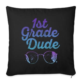 Professeur de maternelle Drôle Étudiant 1er Diplôme - Housse de coussin décorative 45 x 45 cm - noir - Devant