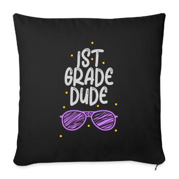 Kindergarten Teacher Funny Student 1st Graduation - Sofa pillowcase 17,3'' x 17,3'' (45 x 45 cm) - black - Front