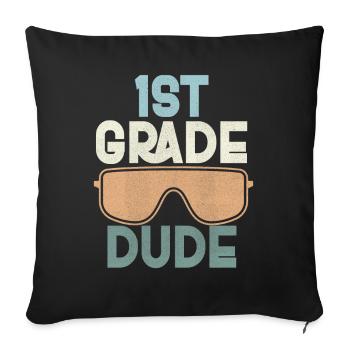 Kindergarten Teacher Funny Student 1st Graduation - Sofa pillowcase 17,3'' x 17,3'' (45 x 45 cm) - black - Front