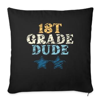 Kindergarten Teacher Funny Student 1st Graduation - Sofa pillowcase 17,3'' x 17,3'' (45 x 45 cm) - black - Front