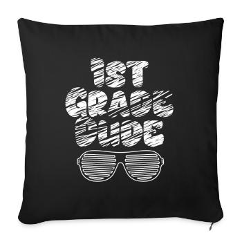 Professeur de maternelle Drôle Étudiant 1er Diplôme - Housse de coussin décorative 45 x 45 cm - noir - Devant