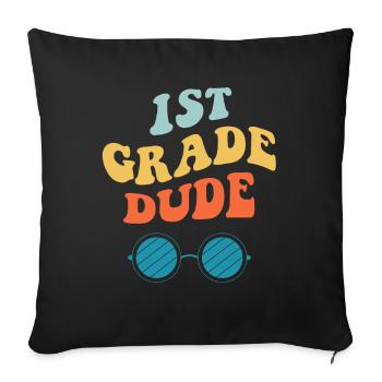 Kindergarten Teacher Funny Student 1st Graduation - Sofa pillowcase 17,3'' x 17,3'' (45 x 45 cm) - black - Front