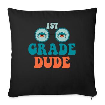 Kindergarten Teacher Funny Student 1st Graduation - Sofa pillowcase 17,3'' x 17,3'' (45 x 45 cm) - black - Front