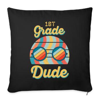 Kindergarten Teacher Funny Student 1st Graduation - Sofa pillowcase 17,3'' x 17,3'' (45 x 45 cm) - black - Front