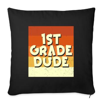Professeur de maternelle Drôle Étudiant 1er Diplôme - Housse de coussin décorative 45 x 45 cm - noir - Devant