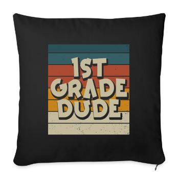 Kindergarten Teacher Funny Student 1st Graduation - Sofa pillowcase 17,3'' x 17,3'' (45 x 45 cm) - black - Front