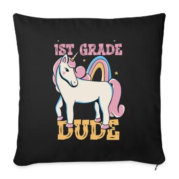 Kindergarten Teacher Funny Student 1st Graduation - Sofa pillowcase 17,3'' x 17,3'' (45 x 45 cm) - black - Front