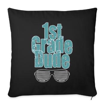 Kindergarten Teacher Funny Student 1st Graduation - Sofa pillowcase 17,3'' x 17,3'' (45 x 45 cm) - black - Front