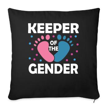 Keeper Of The Gender - Sofa pillowcase 17,3'' x 17,3'' (45 x 45 cm) - black - Front