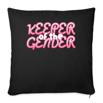 Keeper Of The Gender - Sofa pillowcase 17,3'' x 17,3'' (45 x 45 cm) - black - Front