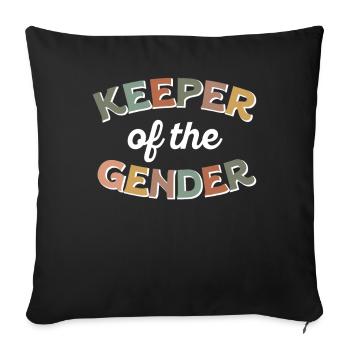 Keeper Of The Gender - Sofa pillowcase 17,3'' x 17,3'' (45 x 45 cm) - black - Front
