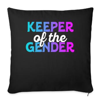 Keeper Of The Gender - Sofa pillowcase 17,3'' x 17,3'' (45 x 45 cm) - black - Front