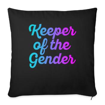 Keeper Of The Gender - Sofa pillowcase 17,3'' x 17,3'' (45 x 45 cm) - black - Front