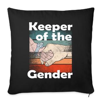 Keeper Of The Gender - Sofa pillowcase 17,3'' x 17,3'' (45 x 45 cm) - black - Front