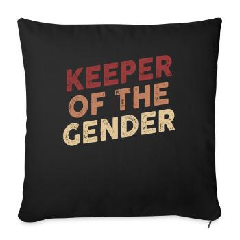 Keeper Of The Gender - Sofa pillowcase 17,3'' x 17,3'' (45 x 45 cm) - black - Front