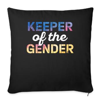 Keeper Of The Gender - Sofa pillowcase 17,3'' x 17,3'' (45 x 45 cm) - black - Front