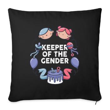 Keeper Of The Gender - Sofa pillowcase 17,3'' x 17,3'' (45 x 45 cm) - black - Front