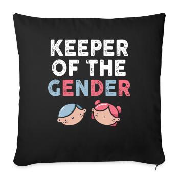 Keeper Of The Gender - Sofa pillowcase 17,3'' x 17,3'' (45 x 45 cm) - black - Front