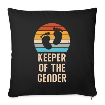 Keeper Of The Gender - Sofa pillowcase 17,3'' x 17,3'' (45 x 45 cm) - black - Front