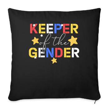 Keeper Of The Gender - Sofa pillowcase 17,3'' x 17,3'' (45 x 45 cm) - black - Front