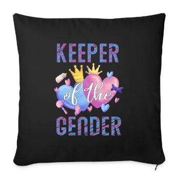 Keeper Of The Gender - Sofa pillowcase 17,3'' x 17,3'' (45 x 45 cm) - black - Front