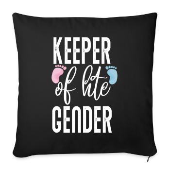 Keeper Of The Gender - Sofa pillowcase 17,3'' x 17,3'' (45 x 45 cm) - black - Front