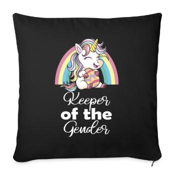 Keeper Of The Gender - Sofa pillowcase 17,3'' x 17,3'' (45 x 45 cm) - black - Front