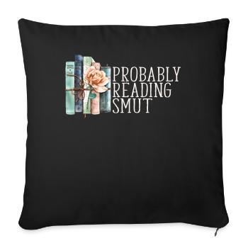 Probably Reading Smut Vintage Books Smut - Sofa pillowcase 17,3'' x 17,3'' (45 x 45 cm) - black - Front