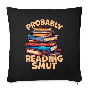 Probably Reading Smut Vintage Books Smut - Sofa pillowcase 17,3'' x 17,3'' (45 x 45 cm) - black - Front