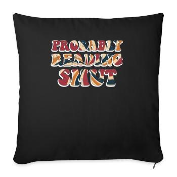 Probably Reading Smut Vintage Books Smut - Sofa pillowcase 17,3'' x 17,3'' (45 x 45 cm) - black - Front