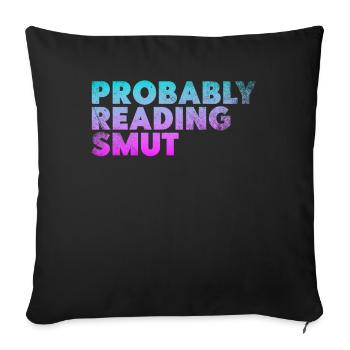 Probably Reading Smut Vintage Books Smut - Sofa pillowcase 17,3'' x 17,3'' (45 x 45 cm) - black - Front