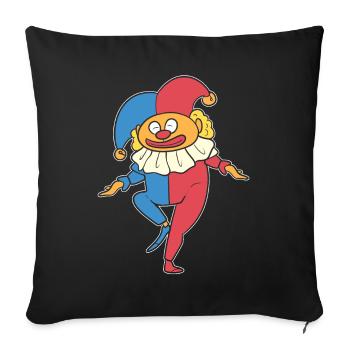 Zirkusclown Clown - Sofakissenbezug 45 x 45 cm - Schwarz - Vorne