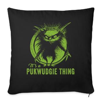 Pukwudgie Kryptide Folklore Mythen - Sofakissenbezug 45 x 45 cm - Schwarz - Vorne