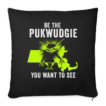 Pukwudgie Kryptide Folklore Mythen - Sofakissenbezug 45 x 45 cm - Schwarz - Vorne