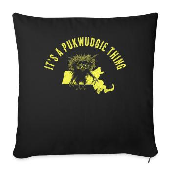 Pukwudgie Kryptide Folklore Mythen - Sofakissenbezug 45 x 45 cm - Schwarz - Vorne