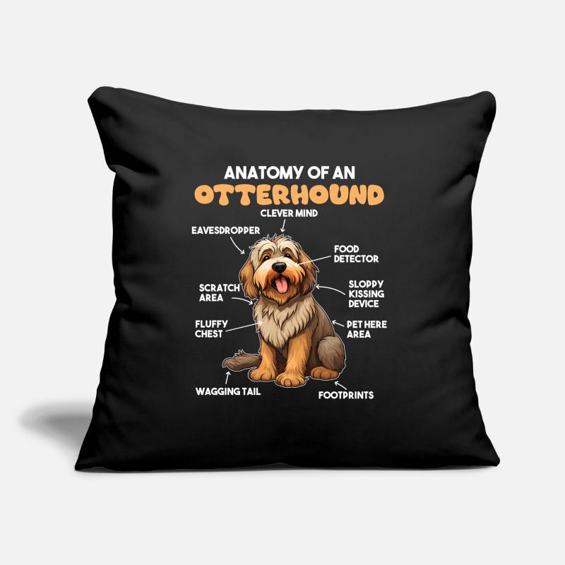 Explication du chien Anatomie d’un lévrier Housse de coussin décorative 45 x 45 cm