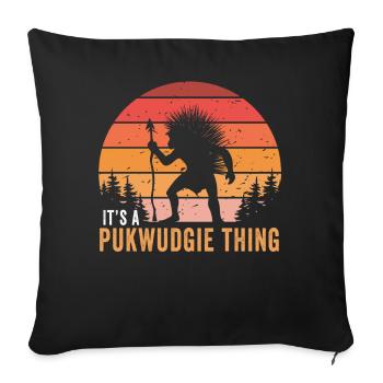 Pukwudgie Kryptide Folklore Mythen - Sofakissenbezug 45 x 45 cm - Schwarz - Vorne