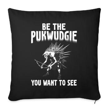 Pukwudgie Cryptid Folklore Myths - Sofa pillowcase 17,3'' x 17,3'' (45 x 45 cm) - black - Front