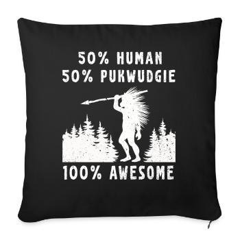 Pukwudgie Kryptide Folklore Mythen - Sofakissenbezug 45 x 45 cm - Schwarz - Vorne