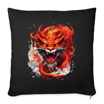 Fiery Dragon 2024 - Sofa pillowcase 17,3'' x 17,3'' (45 x 45 cm) - black - Front