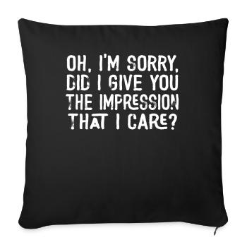 Indifference Sarcasm Different Attitude - Sofa pillowcase 17,3'' x 17,3'' (45 x 45 cm) - black - Front