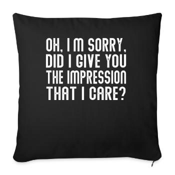 Indifference Sarcasm Different Attitude - Sofa pillowcase 17,3'' x 17,3'' (45 x 45 cm) - black - Front