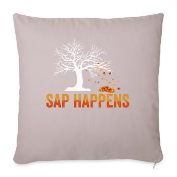 Ahornsirup Baum Klopfen Lustiger Herbst - Sofakissenbezug 45 x 45 cm - helles Taupe - Vorne