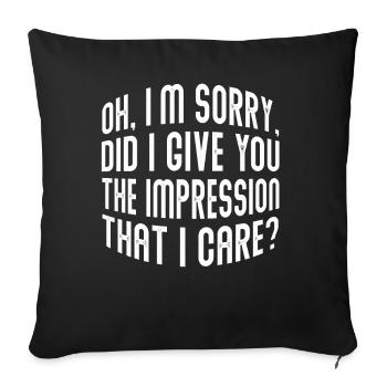 Indifference Sarcasm Different Attitude - Sofa pillowcase 17,3'' x 17,3'' (45 x 45 cm) - black - Front