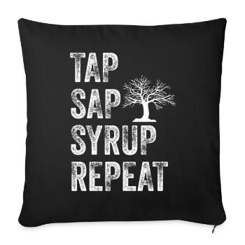 Maple Tree Essence Men Women Funny - Sofa pillowcase 17,3'' x 17,3'' (45 x 45 cm) - black - Front